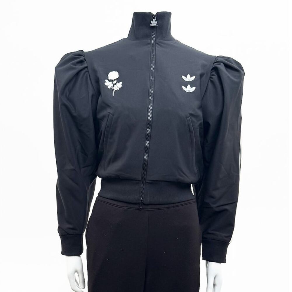 adidas x Willy Chavarria Blouse Track Jacket Black Puff Sleeve NWT Size S KD9353